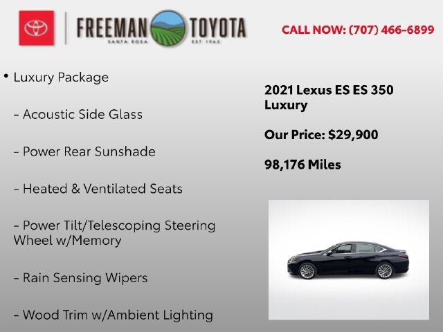 2021 Lexus ES ES 350 Luxury FWD