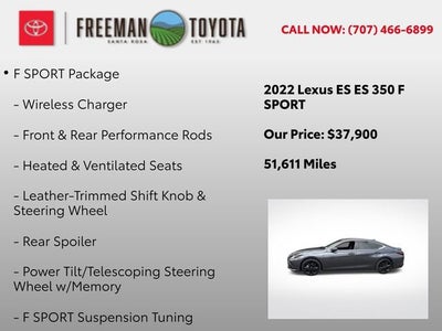 2022 Lexus ES ES 350 F SPORT FWD