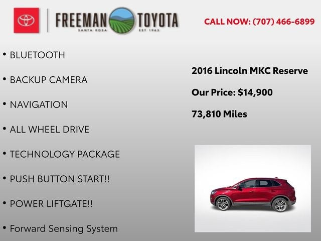 2016 Lincoln MKC AWD 4dr Reserve