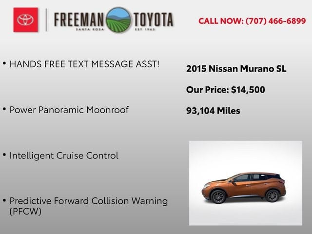 2015 Nissan Murano FWD 4dr SL