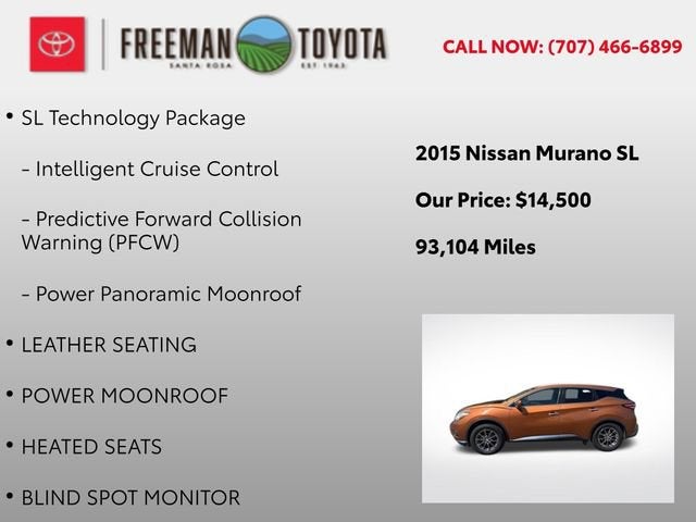 2015 Nissan Murano FWD 4dr SL