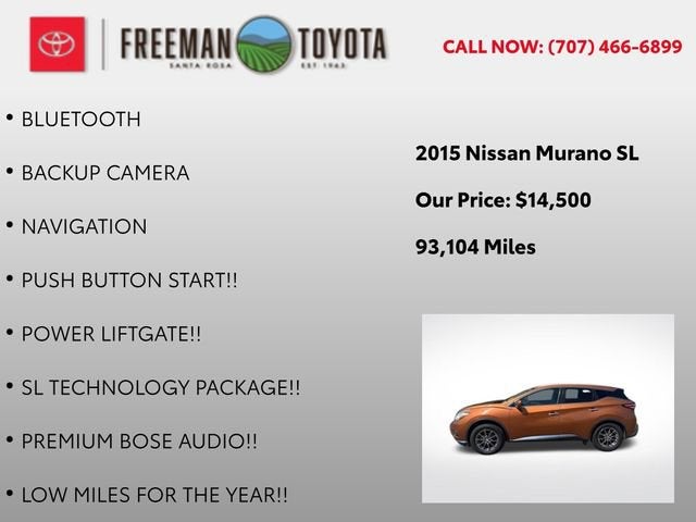 2015 Nissan Murano FWD 4dr SL