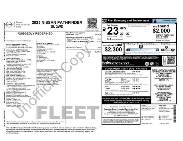 2025 Nissan Pathfinder SL 2WD