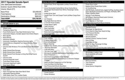 2017 Hyundai Sonata Sport 2.4L PZEV