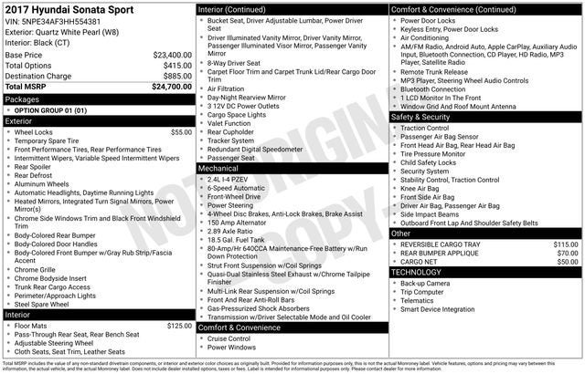 2017 Hyundai Sonata Sport 2.4L PZEV