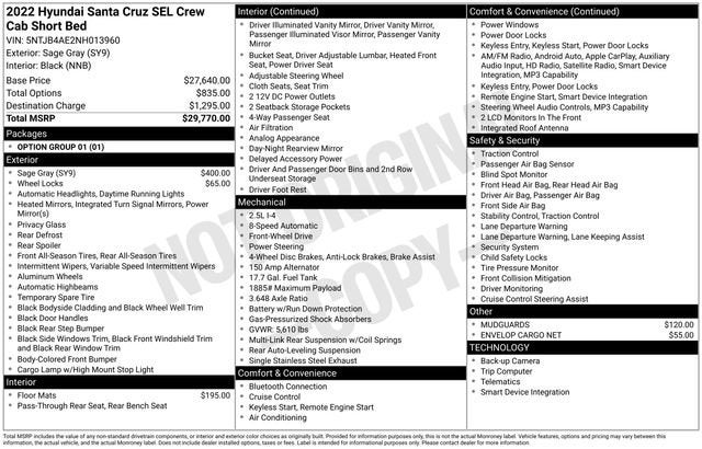 2022 Hyundai Santa Cruz SEL FWD