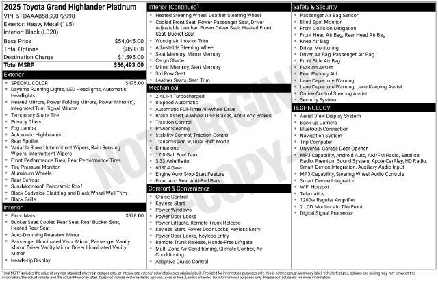 2025 Toyota Grand Highlander XLE AWD