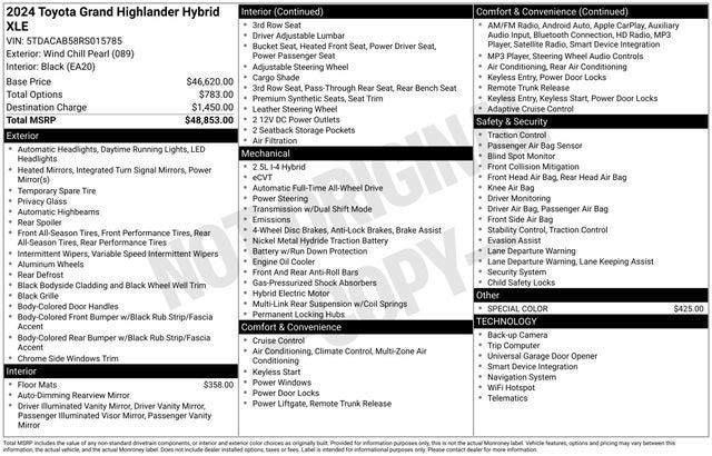 2024 Toyota Grand Highlander Hybrid XLE AWD
