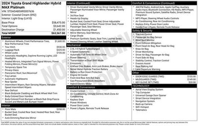 2024 Toyota Grand Highlander Hybrid MAX Platinum AWD