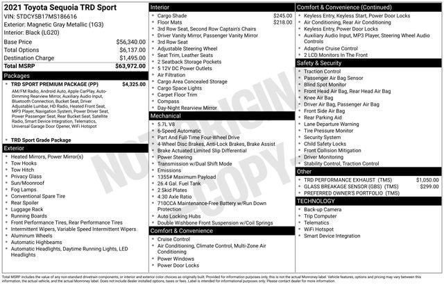 2021 Toyota Sequoia TRD Sport 4WD