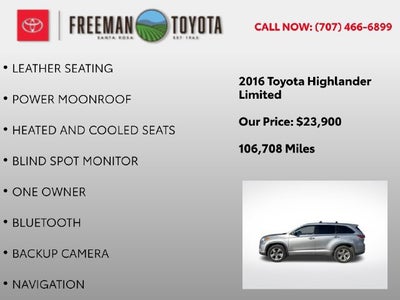 2016 Toyota Highlander AWD 4dr V6 Limited