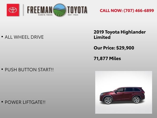 2019 Toyota Highlander Limited V6 AWD
