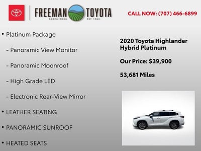 2020 Toyota Highlander Hybrid Platinum AWD