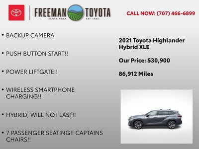 2021 Toyota Highlander Hybrid XLE FWD