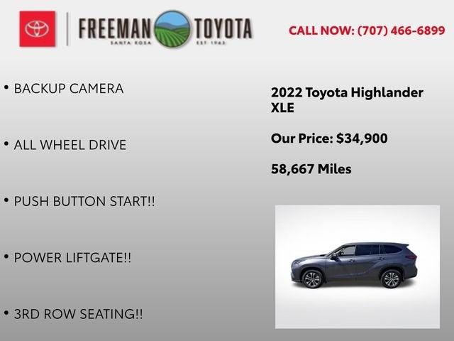 2022 Toyota Highlander XLE AWD