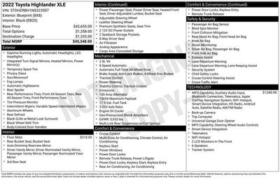 2022 Toyota Highlander XLE AWD