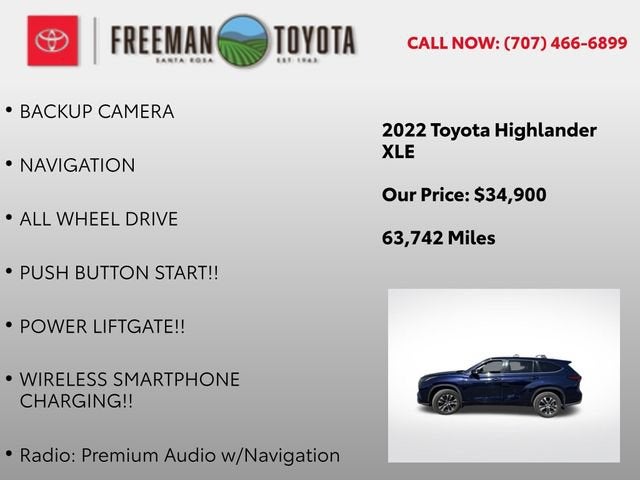 2022 Toyota Highlander XLE AWD