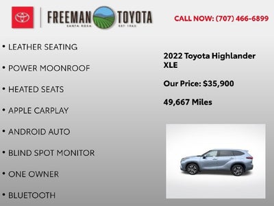 2022 Toyota Highlander XLE AWD