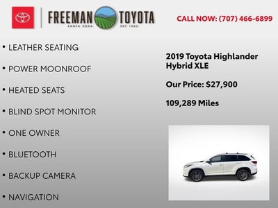 2019 Toyota Highlander Hybrid XLE V6 AWD