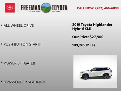 2019 Toyota Highlander Hybrid XLE V6 AWD