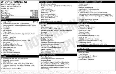 2016 Toyota Highlander AWD 4dr V6 XLE