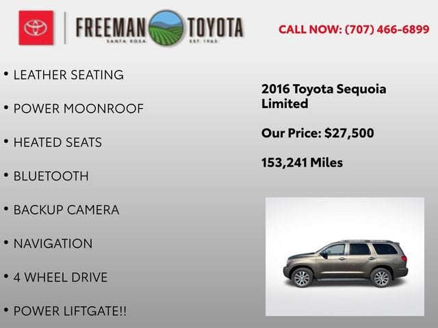 2016 Toyota Sequoia 4WD 5.7L Limited