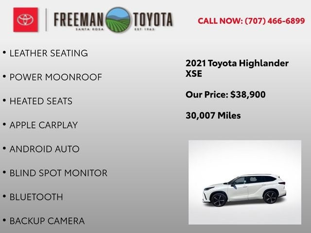 2021 Toyota Highlander XSE AWD