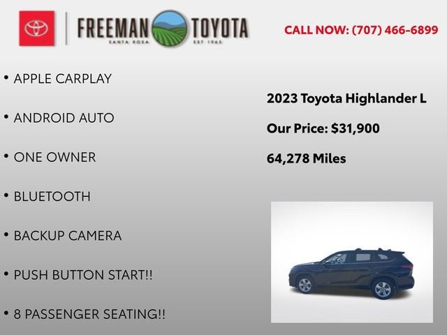 2023 Toyota Highlander L FWD