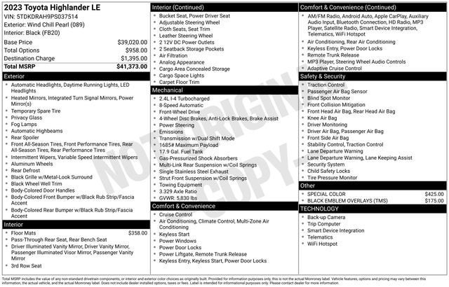 2023 Toyota Highlander LE FWD