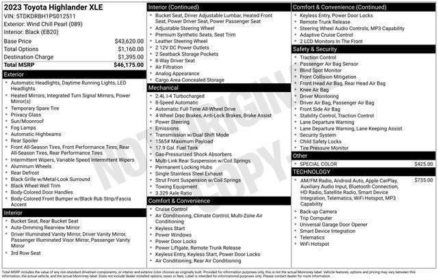 2023 Toyota Highlander L AWD