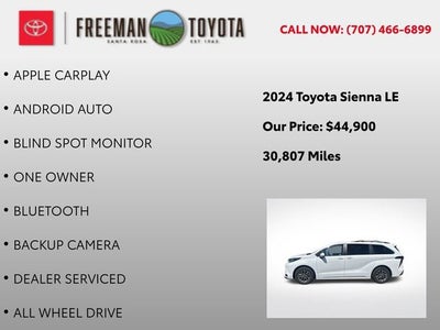 2024 Toyota Sienna LE AWD 8-Passenger