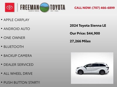 2024 Toyota Sienna LE AWD 8-Passenger