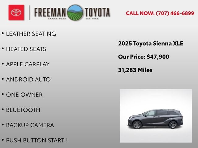 2025 Toyota Sienna XLE FWD 8-Passenger