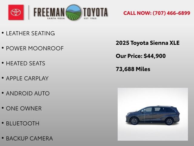 2025 Toyota Sienna XLE FWD 8-Passenger