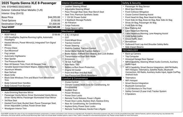 2025 Toyota Sienna XLE FWD 8-Passenger