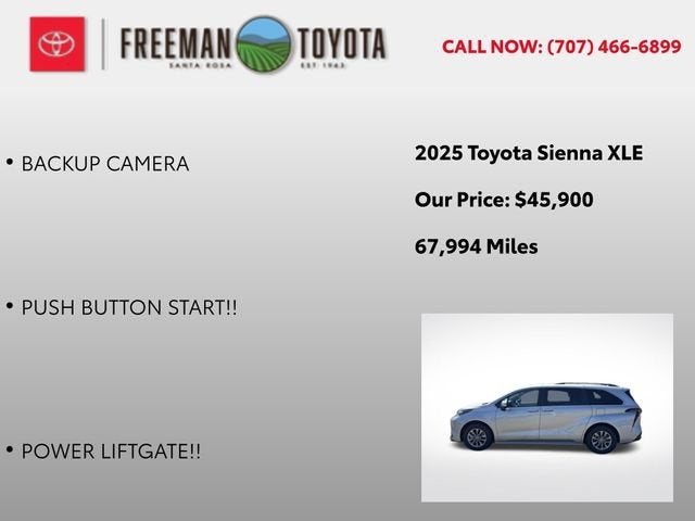 2025 Toyota Sienna XLE FWD 8-Passenger