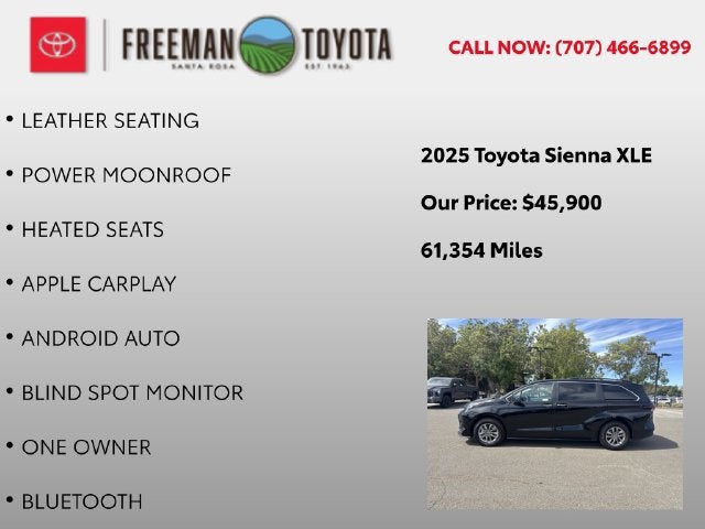 2025 Toyota Sienna XLE FWD 8-Passenger