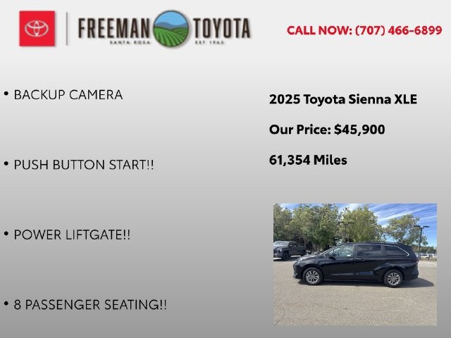 2025 Toyota Sienna XLE FWD 8-Passenger