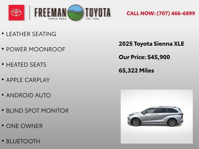 2025 Toyota Sienna XLE FWD 8-Passenger
