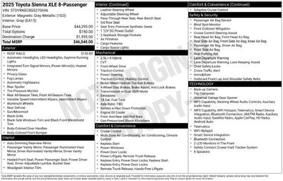 2025 Toyota Sienna XLE FWD 8-Passenger