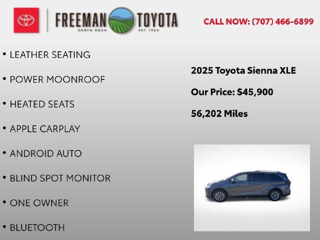 2025 Toyota Sienna XLE FWD 8-Passenger