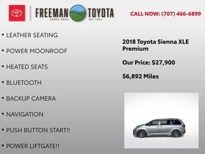 2018 Toyota Sienna XLE Auto Access Seat FWD 7-Passenger