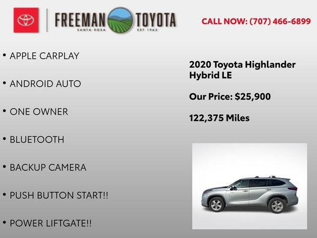 2020 Toyota Highlander Hybrid LE FWD