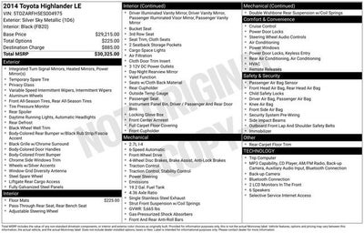 2014 Toyota Highlander FWD 4dr I4 LE