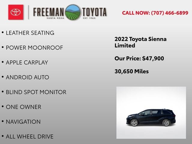 2022 Toyota Sienna Limited AWD 7-Passenger
