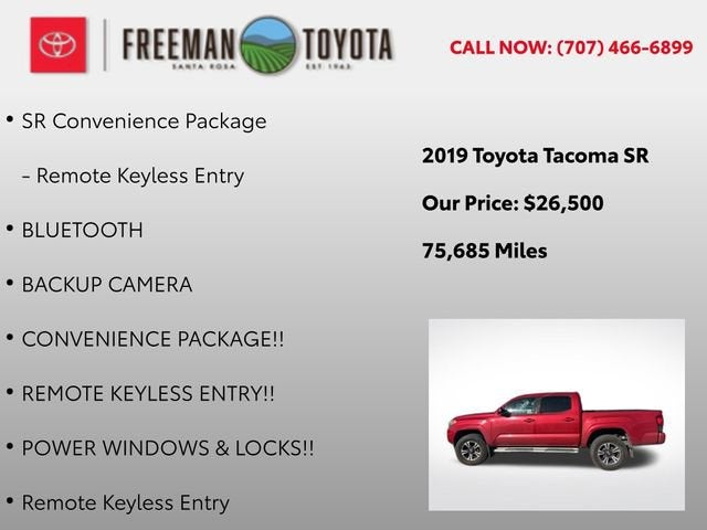 2019 Toyota Tacoma SR Double Cab 5' Bed I4 AT
