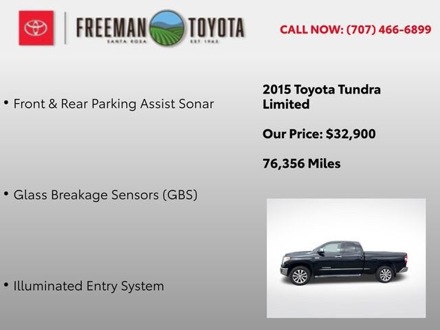 2015 Toyota Tundra Double Cab 5.7L V8 6-Spd AT LTD