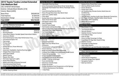 2015 Toyota Tundra Double Cab 5.7L V8 6-Spd AT LTD
