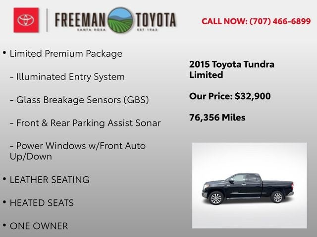 2015 Toyota Tundra Double Cab 5.7L V8 6-Spd AT LTD