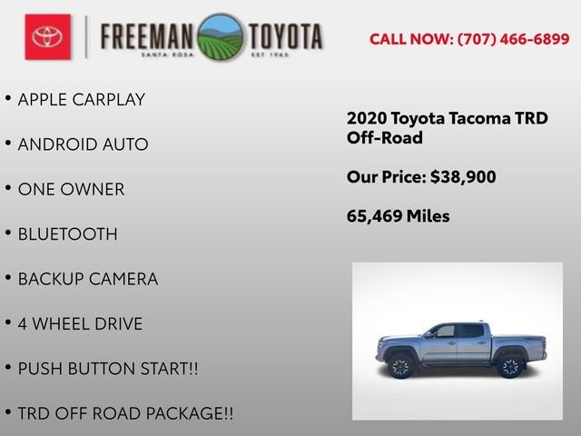 2020 Toyota Tacoma TRD Off Road Double Cab 5' Bed V6 AT